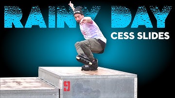 Rainy Day Cess Slides (so much FUN!!) // Ninja Rollerblading