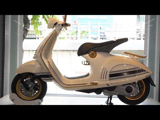 The Exact Vespa 946 Christian Dior Scooter In emily In Paris