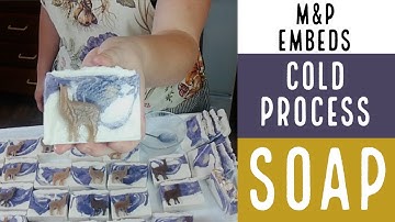 Melt and pour embeds in cold process soap