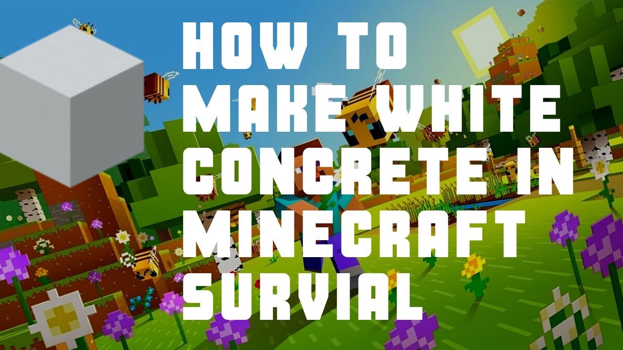 How To Make White Concrete In Minecraft Java / How To Make Concrete In