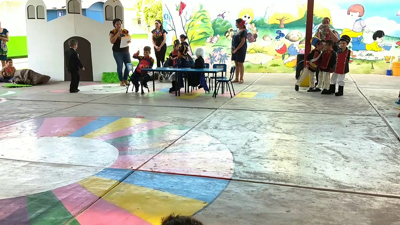 Representación Día de la independencia de preescolar