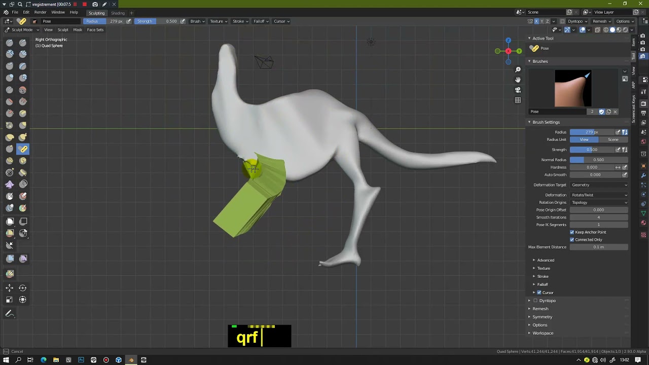 How to sculpt a monster with trim brush Blender 2 9 and 3 0 Sculpting Quick Tips Series YouTube