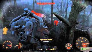 Fallout 4 - Fighting enemies alongside hacked sentry bot