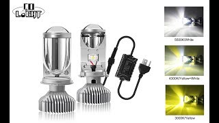 New In Tri-color Fanless LED Headlight Bulb Y6 Plus 2020