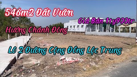 Bán 546m2 Đất Vườn Sổ Hồng Riêng Giá 1ty900tr Lô 2 Đường Cộng Đồng Lộc Trung Mỹ Lộc Cần Giuộc