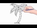 How to Draw a Palm Tree Easy Step by Step