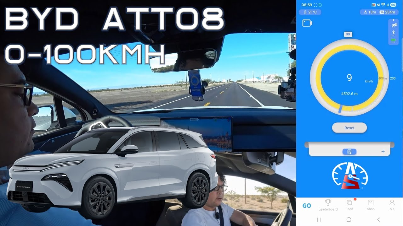 BYD Atto 8 (Sealion 8) 0 a 100km/h (0-62MPH) y Frenado 