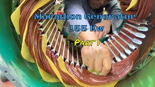 Rewinding Generator 155 Kw Marathon Part 1 | Data and Connection Diagram | 480 volts 3 phase