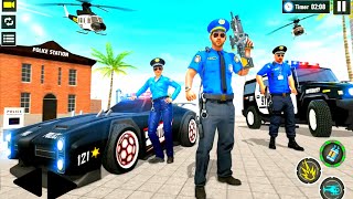 berkendara mobil polisi & melumpuhkan kejahatan kriminal - police car chase duty game simulator screenshot 5