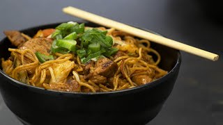 YAKISOBA CASERO ¡con espagueti! Fideos fritos japoneses versión SÚPER FÁCIL