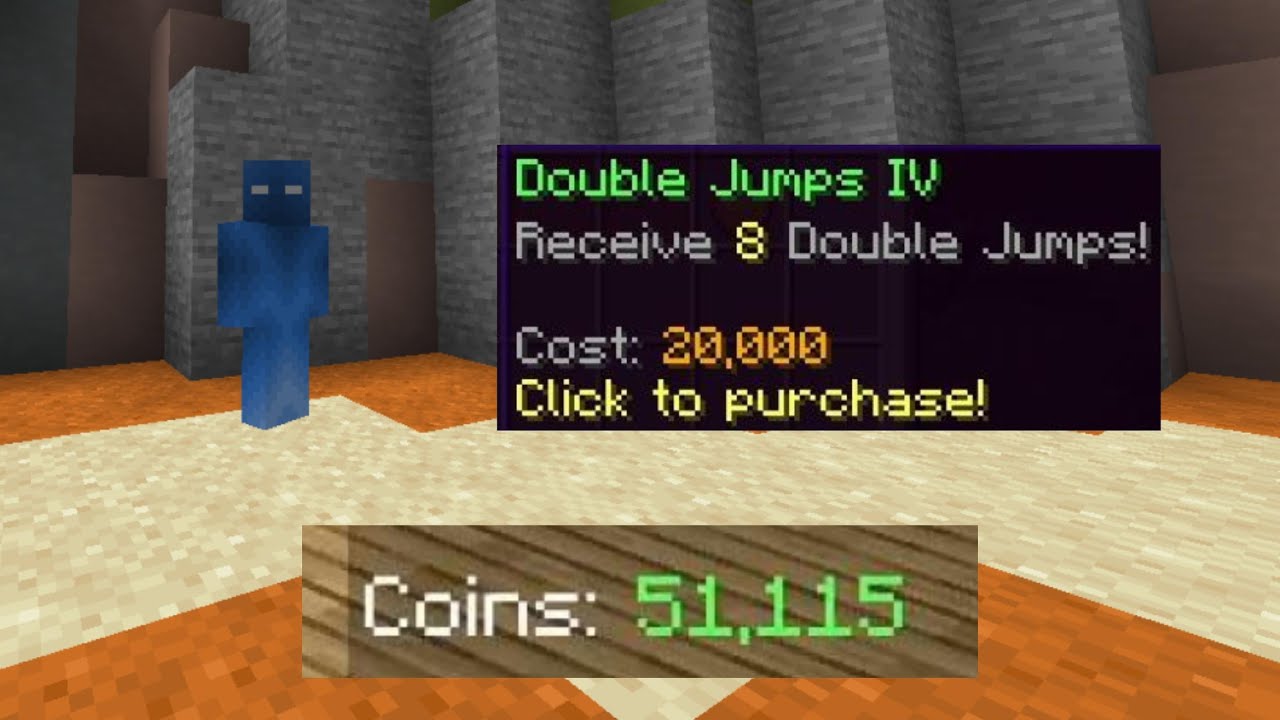 Buying 8 double jumps Hypixel TNT Run YouTube