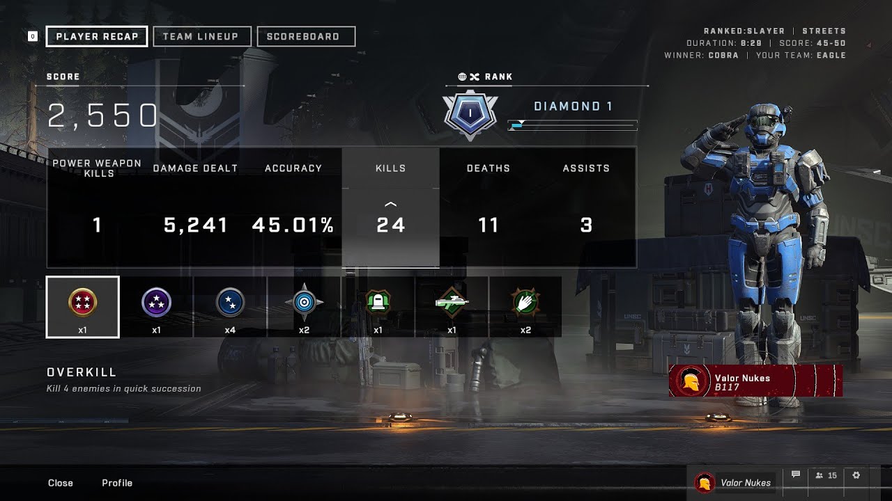 Halo Infinite Diamond ranked gameplay