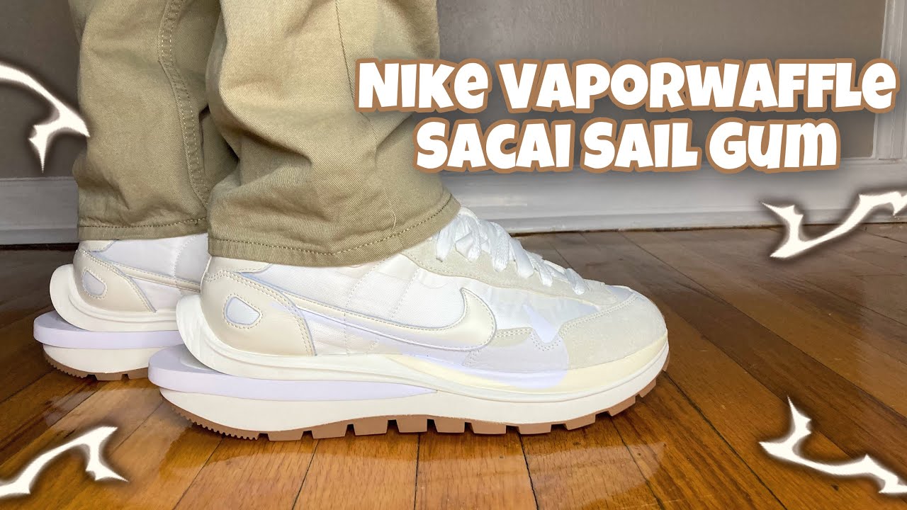 Nike Vaporwaffle Sacai Sail Gum Review & On Feet! Cleanest Colorway!