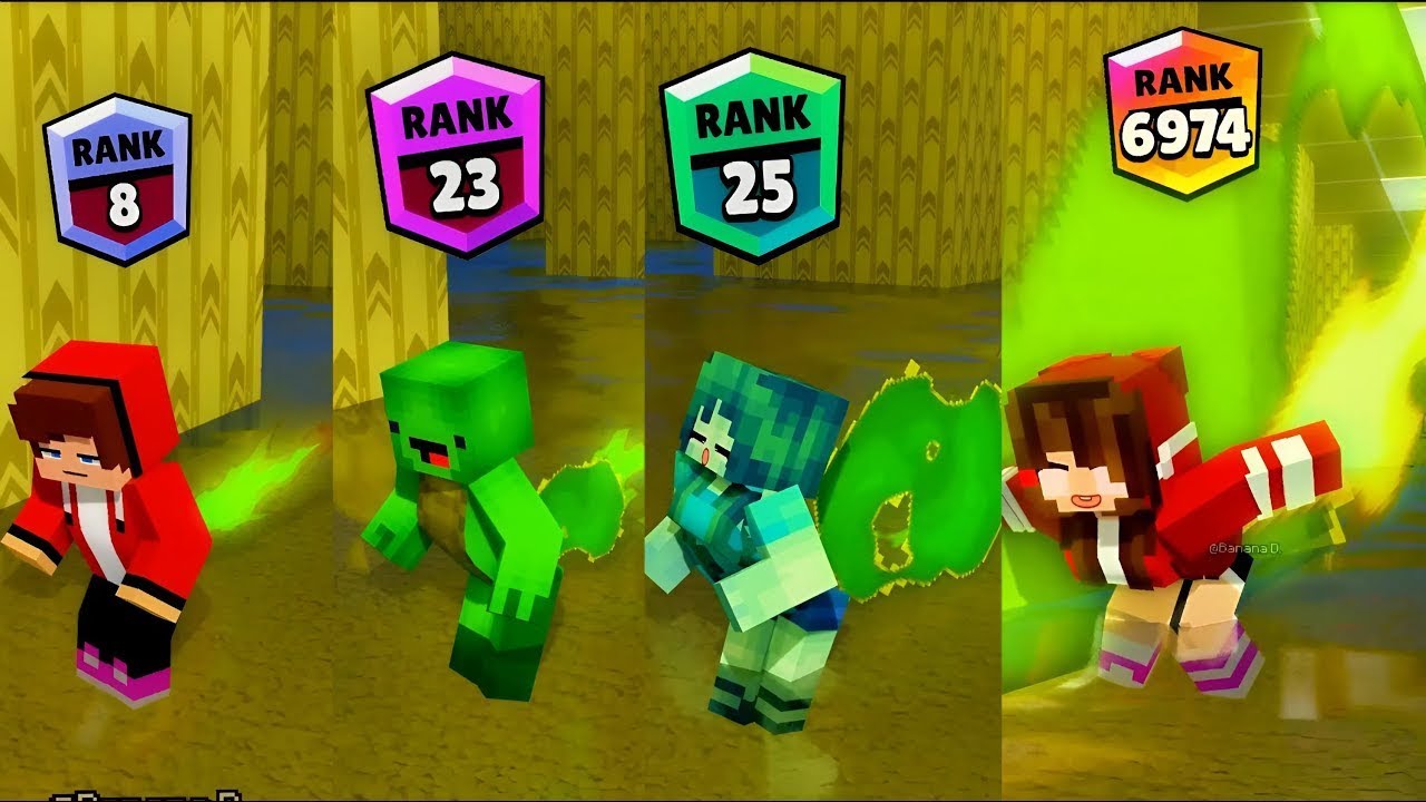 Dark Mirror Twins Battle | JJ & Sis Rank 6974 Funny Backrooms Fight | Minecraft Mix 