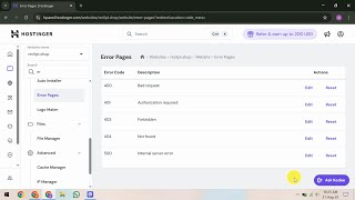How To Set Up Error Pages in Hostinger