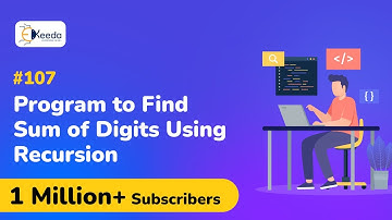 Program to find SUM of Digits using recursion - Functions in C Programming -  C Programming