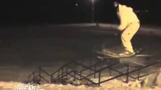 Rail Fail on Skis - Grinding Nutshot