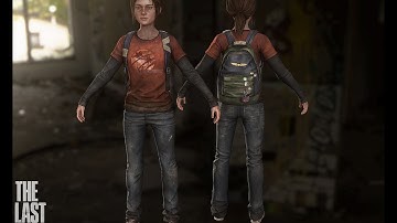 Ellie The last of us fan art, Game resolution model