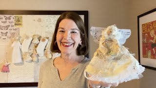Shabby Lace Confetti Collage Angel Ornament
