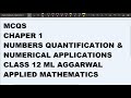 MCQs Ch 1 Numbers Quantification...Class 12 Applied Maths ML Aggarwal