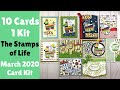 The Stamps of Life | March 2020 Card Kit  | 10 Cards 1 Kit Tutorial