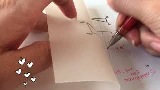 Rotation 90 Clockwise Anticlockwise Using Tracing Paper Transformation