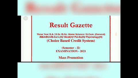 Jammu university 2nd sem result lateron complete video  watch