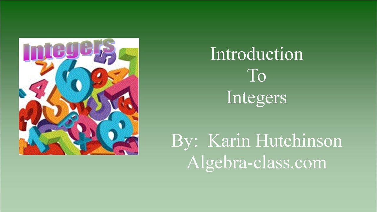 Introduction to Integers - YouTube