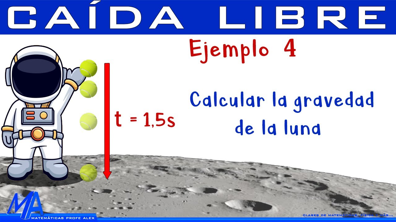 Caída libre | Ejemplo 4 Gravedad en la luna - YouTube