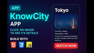 HTML CSS JavaScript Project for Beginners | KnowCity App Tutorial (Step by Step)