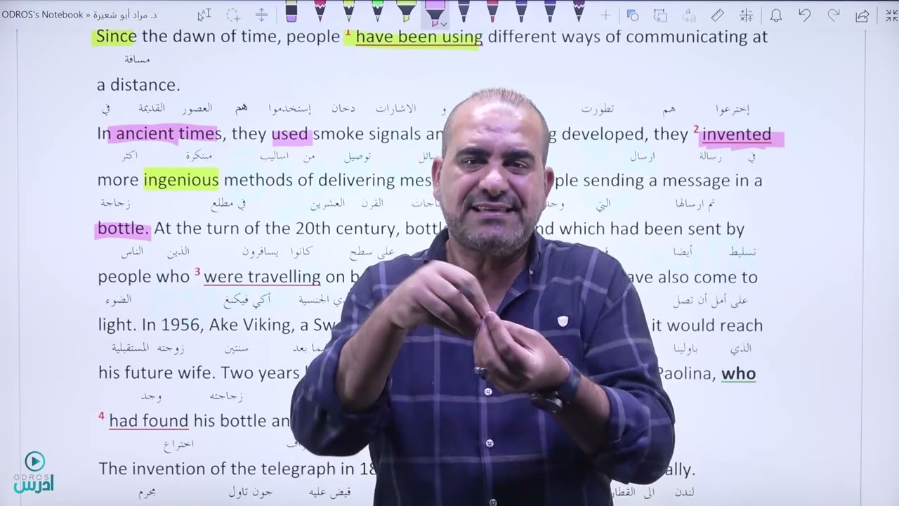 توجيهي 2008 || القطعة الأولى التواصل عبر الزمن د. مراد أبو شعيرة