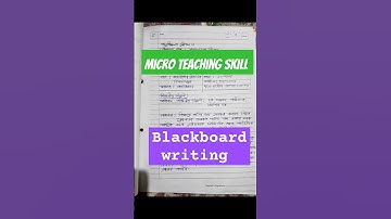 Micro teaching skill: Blackboard writing #b.ed #dibrugarhuniversity  #microteachinglessonplan #yt