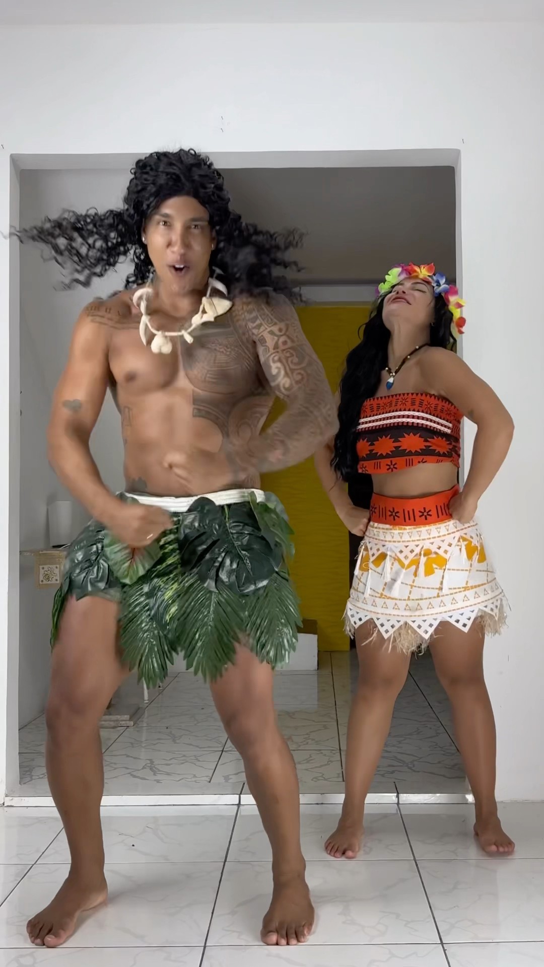 Quem gosta da MOANA e do MAUI?​⁠@mayca.brasil #transition #moana #maui #fantasy #short