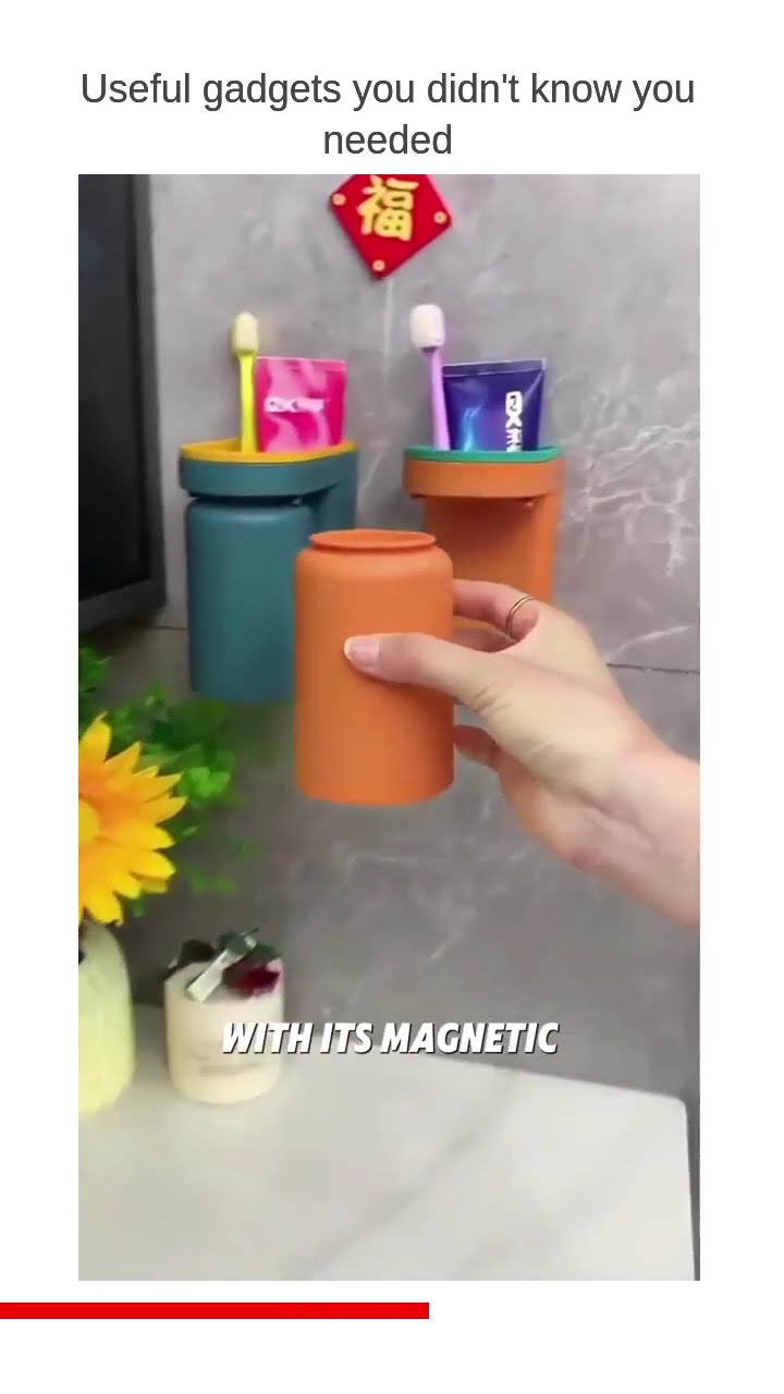 Product link in Bio This product is a wall-mounted magnetic toothbrush holder