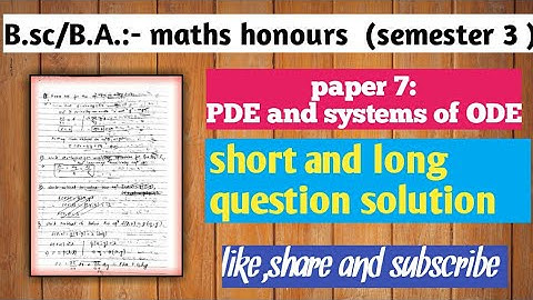 vbu maths semester 3 paper7 important questions solution for 2021-24