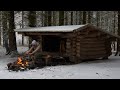 Pernottamento BUSHCRAFT sulla NEVE in Danimarca, RIFUGIO di tronchi, Trota danese, Funghi lignicoli