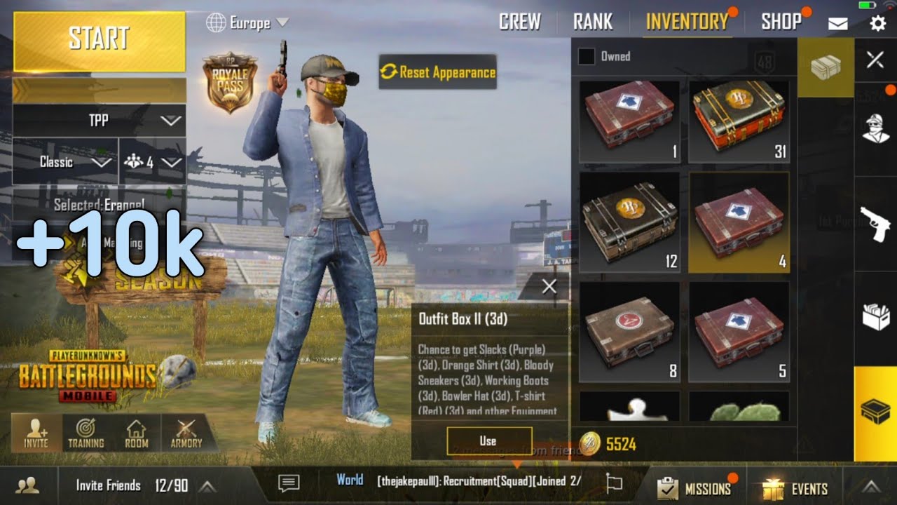 تفتيح بكجات PUBG Mobile فتح اكثر من 60 بكج فلوسي من 5 الف الى 13 الف خلال دقيقة