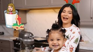 Kylie making Christmas Cookies with Stormi