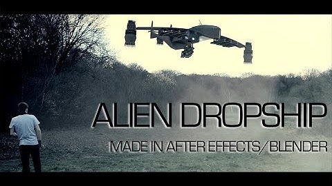 Alien Dropship FULL VIDEO (After Effects + Blender)