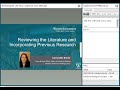 Writing the Literature Review June 2020