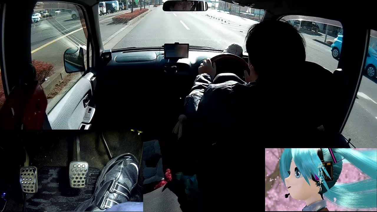 【軽MT車運転動画】安価な試作Bluetooth カーアンプのテスト走行