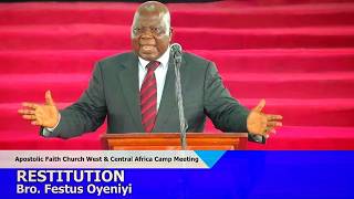 2026 Camp Meeting Bible Teaching.  18- 08- 2026. Apostolic Faith WECA