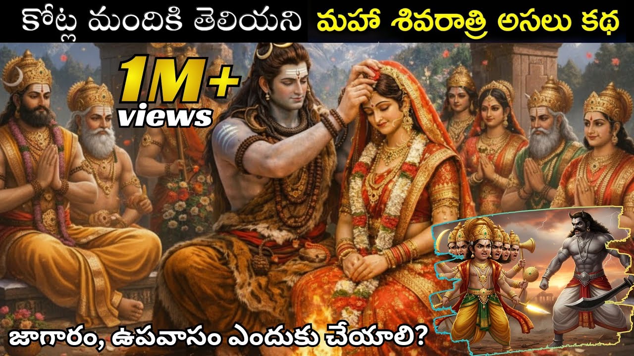 మహాశివరాత్రి అసలు కథ తెలుగులో..! జాగారం, ఉపవాసం వెనుక ఉన్న రహస్యాల? #mahadev #shivaratri #telugu #ai