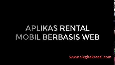 Aplikasi Rental Mobil Berbasis Web dengan PDO PHP dan Mysql