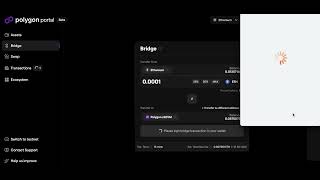 Bridging of funds from Ethereum Mainnet to Polygon zkEVM via Polygon Portal