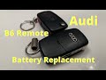 DIY: AUDI B6 A4 REMOTE (KEY FOB) BATTERY REPLACEMENT |  AUDI REMOTE RESET (02-05)