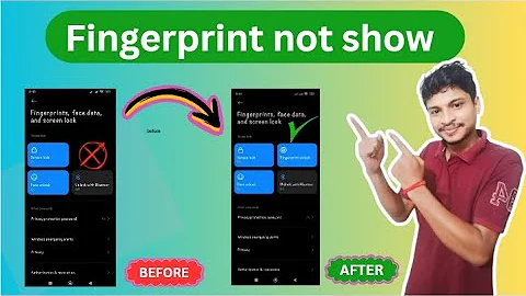How to fix fingerprint option not showing in Redmi phone.how to fix fingerprint option not showing.