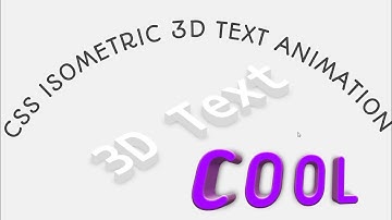 3D ISOMETRIC Text Animation Using Html, CSS and JS - Code IT