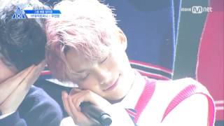 Produce 101 Season 2: 1:1 Eye Contact ㅣWoo Jinyoung – ♬ Seventeen 'Mansae' ♬
