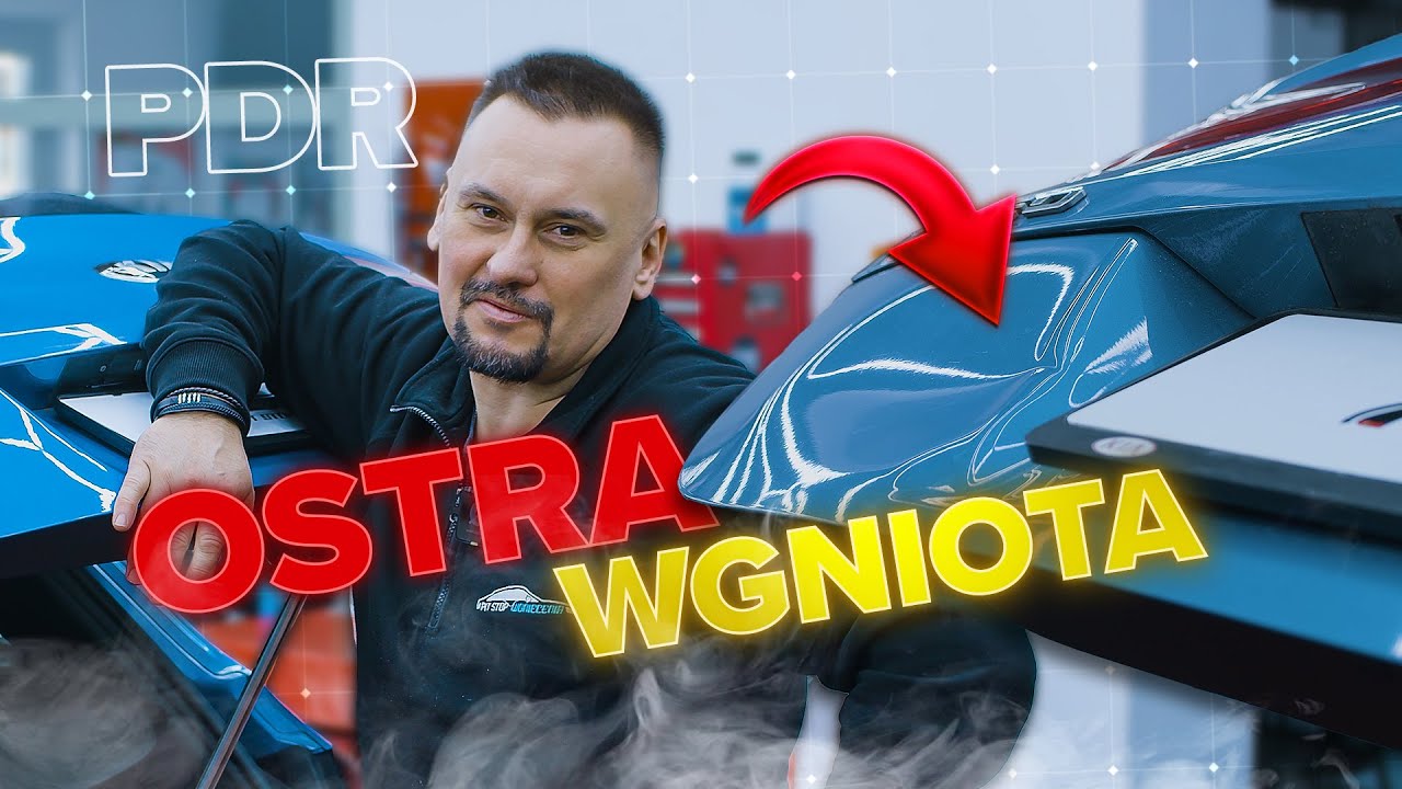 Naprawiam ostrą wgniotę w klapie Kia Ceed - Usuwanie wgnieceń metodą PDR